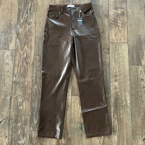 Abercrombie & Fitch Vegan Leather 90’s Straight Leg Pants